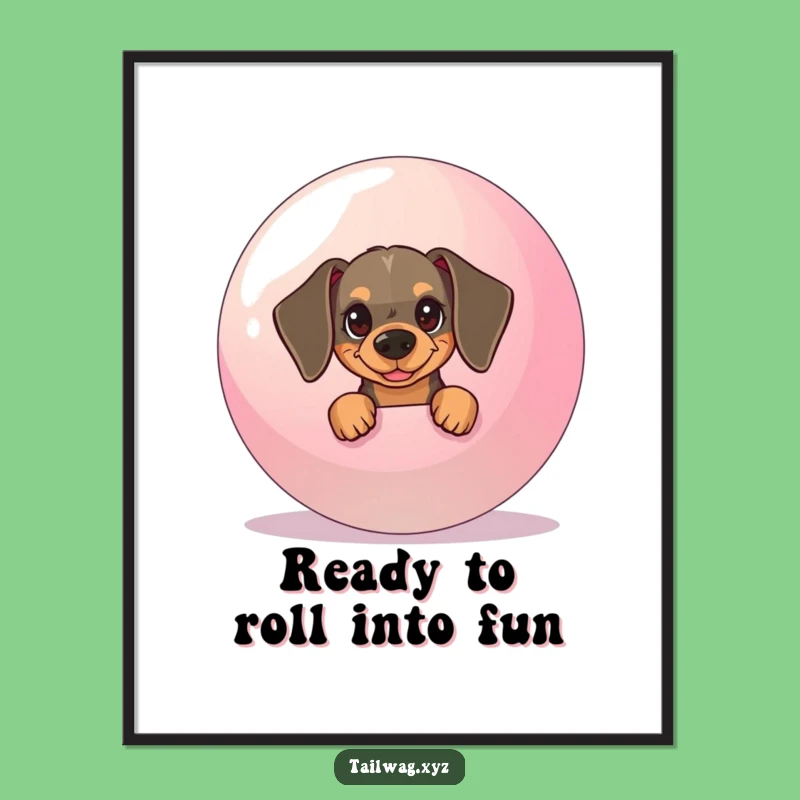 Funny Dachshund Wall Art Free Printable: Peeking Pup Decor Downloadable