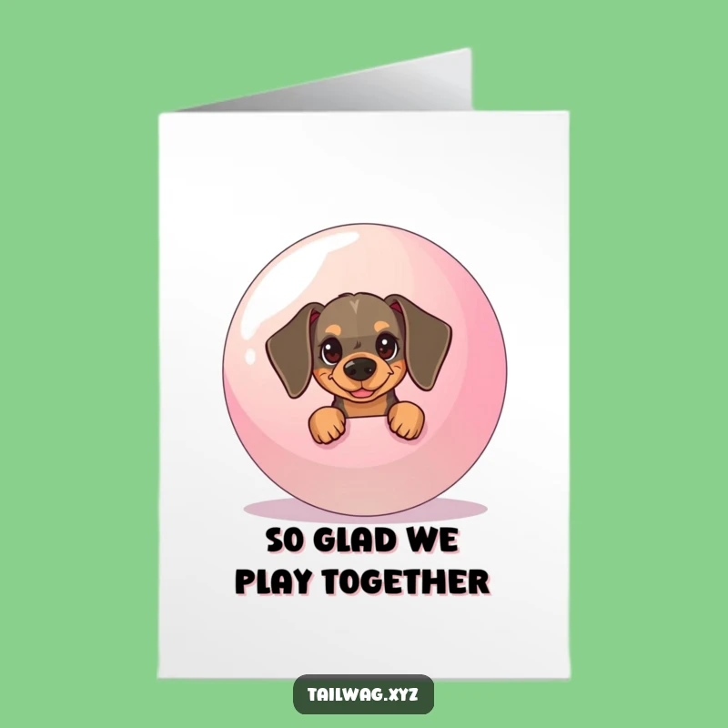 Dachshund Thank You Card Free Printable: Peeking Pup Surprise Downloadable